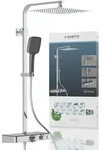 Sch&uuml;tte - Ocean &Uuml;berkopfbrause-set, Chrom/anthrazit, Mit Thermostatarmatur, Mit