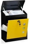 Relaxdays - Briefkasten Gro&szlig;, Stahl, Sicherheits-klappe, Schloss, Hxbxt: 53 X 43,5 X