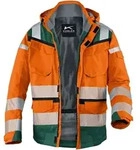 K&uuml;bler Wetterjacke Reflectiq Sympatex Psa 2 Warnorange/moosgr&uuml;n Gr. Xs