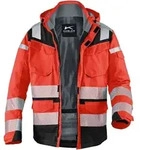 K&uuml;bler Wetterjacke Reflectiq Sympatex Psa 2 Warnrot/schwarz Gr. Xs