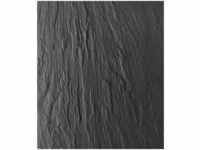 Glasrückwand Schiefer 60 x 70 cm, Schwarz, Gehärtetes Glas mehrfarbig - schwarz -