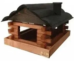Vogelhaus Sweden Style Kiefernholz 40 X 31 X 28 Cm Schwarz-braun Wildvogelf&uuml;tterung