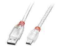 Lindy - USB-Kabel usb 2.0 usb-a Stecker, USB-Mini-B Stecker 0.50 m Transparent...