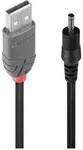 Lindy Usb-kabel Usb 2.0 Usb-a Stecker, Dc Stecker 3,5 Mm 1.50 M Schwarz 70266