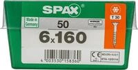 Spax - Universalschraube, 6 X 160 Mm, 50 St&uuml;ck, Teilgewinde, Senkkopf, T-star Plus