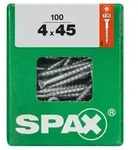 Spax - Universalschraube, 4 X 45 Mm, 100 St&uuml;ck, Teilgewinde, Senkkopf, T-star Plus