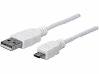 USB-Kabel usb 2.0 usb-a Stecker, USB-Micro-B Stecker 1.80 m Weiß...