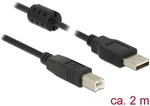 Usb-kabel Usb 2.0 Usb-a Stecker, Usb-b Stecker 2.00 M Schwarz Mit Ferritkern 84897 -
