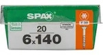 Spax - Universalschrauben 6.0 X 140 Mm Tx 30 Senkkopf - 20 Stk. Holzschrauben