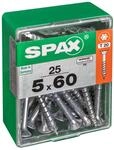 Spax - Universalschrauben 5.0 X 60 Mm Tx 20 - 25 Stk. Holzschrauben