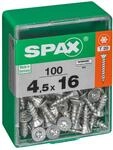 Spax - Universalschrauben 4.5 X 16 Mm Tx 20 - 100 Stk. Holzschrauben