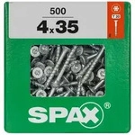 Spax - Universalschraube, 4 X 35 Mm, 500 St&uuml;ck, Teilgewinde, Senkkopf, T-star...