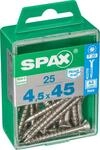 Spax - Universalschrauben 4.5 X 45 Mm Tx 20 - 25 Stk. Holzschrauben