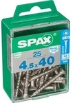 25 St&uuml;ck Spax Senkkopf-torxschrauben Aus Edelstahl, Durchmesser 4,5 Mm X L&auml;nge 40