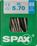 Spax - Edelstahlschraube, 5 X 70 Mm, 50 St&uuml;ck, Teilgewinde, Senkkopf, T-star Plus