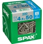Spax - Edelstahlschraube, 4,5 X 50 Mm, 200 St&uuml;ck, Teilgewinde, Senkkopf,...