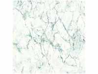 Bricoflor - Vlies Marmortapete Moderne Tapete in Marmoroptik weiß blau Elegante