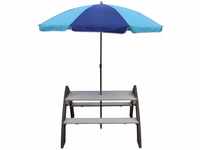 Kylo Picknicktisch für Kinder aus Holz Kindertisch mit Sonnenschirm für den...