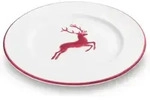 Gmundner Keramik - Bordeauxr. Hirsch, Dessertteller Gourmet (&oslash; 22cm)