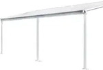 Terrassen&uuml;berdachung Solis Farbe: Wei&szlig;, Gr&ouml;&szlig;e: 434 X 303 X 226 / 278 Cm