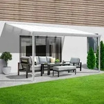 Terrassen&uuml;berdachung Solis Farbe: Wei&szlig;, Gr&ouml;&szlig;e: 312 X 303 X 226 / 278 Cm