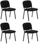 Besucherstuhl / Konferenzstuhl / Stuhl Xt 600 4er Pack Schwarz / Blau Hjh Office
