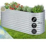 High Grow Hochbeet Gartenbeet 2,0m Zink-alu-beschichtung Silber