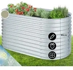 Blumfeldt - High Grow Hochbeet Gartenbeet 1,6m Zink-alu-beschichtung Silber