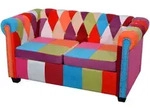 Vidaxl - Chesterfield-sofa 2-sitzer-sofa Stoff