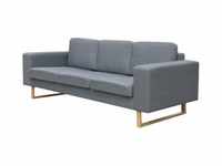 Bonnevie - 3-Sitzer Sofa Stoff Hellgrau vidaXL296229