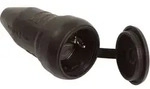 As Schwabe 60419 Schutzkontaktkupplung 230 V Schwarz Ip44