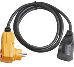 Brennenstuhl - Schutzadapterkabel Fi Ip44 2m Schwarz H07rn-f 3g1,5