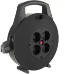 Bachmann - 393.002 Kabeltrommel 10.00 M Schwarz Schutzkontakt-stecker
