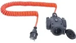 3-fach Spiralverl&auml;ngerung 5m Stecker Kupplung H07bq-f 3g1,5 Ip44