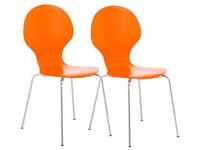 2x Stapelstuhl diego ergonomisch orange