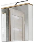 Lomadox - Badezimmer Spiegelschrank 60 Cm Led-beleuchtung Luton-56 Wei&szlig; Mit...