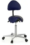 Hocker / Drehhocker / Arbeitsstuhl / Sattel Top Work 20 Kunstleder Blau Hjh Office