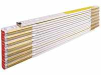 Holz-Gliedermaßstab Type 617/11, 3 m, weiß/gelbe metrische Schnellableser-Skala -