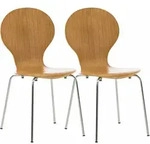 2x Stapelstuhl Diego Ergonomisch Eiche