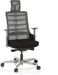B&uuml;rostuhl / Drehstuhl Skarif Netz / Stoff Schwarz - Schwarz/grau/schwarz Hjh Office