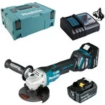 Akku-winkelschleifer 18v Dga517rtj Mit 2x 5,0 Ah Akkus + Lader Im Makpac - Makita