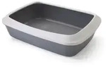 Savic - Nobby Katzentoilette Iriz Mit Rand Grau-wei&szlig; 50 X 36,5 X 11,5 Cm