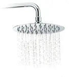 Relaxdays - Duschkopf Regendusche Rund, 200 Mm, Edelstahl, Spiegeleffekt, Hochglanz,