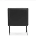 Brabantia - Bo Touch Bin Abfalleimer, 3 X 11 Liter, Edelstahl, White (wei&szlig;)