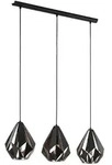 Eglo - 3er Pendelleuchte Carlton 1 Schwarz-kupfer 80,5 X 20,5 Cm E27 Pendelleuchte