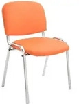 Stuhl Ken Chrom Kunstleder Orange