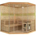 Traditionelle Sauna Mit Kunststeinwand Skyline Big Xl - 200 X 200 Cm F&uuml;r 6 Personen