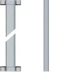 Abus - Stangenset F&uuml;r Fos / Fsa 3s 118cm/118cm Riegelstangen Silber, 2 St&uuml;ck