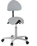 Hocker / Drehhocker / Arbeitsstuhl / Sattel Top Work 20 Kunstleder Grau Hjh Office