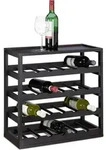 Weinregal Holz, Hxbxt:52x52x25cm, Robust, 4 Ebenen F&uuml;r 20 Flaschen,